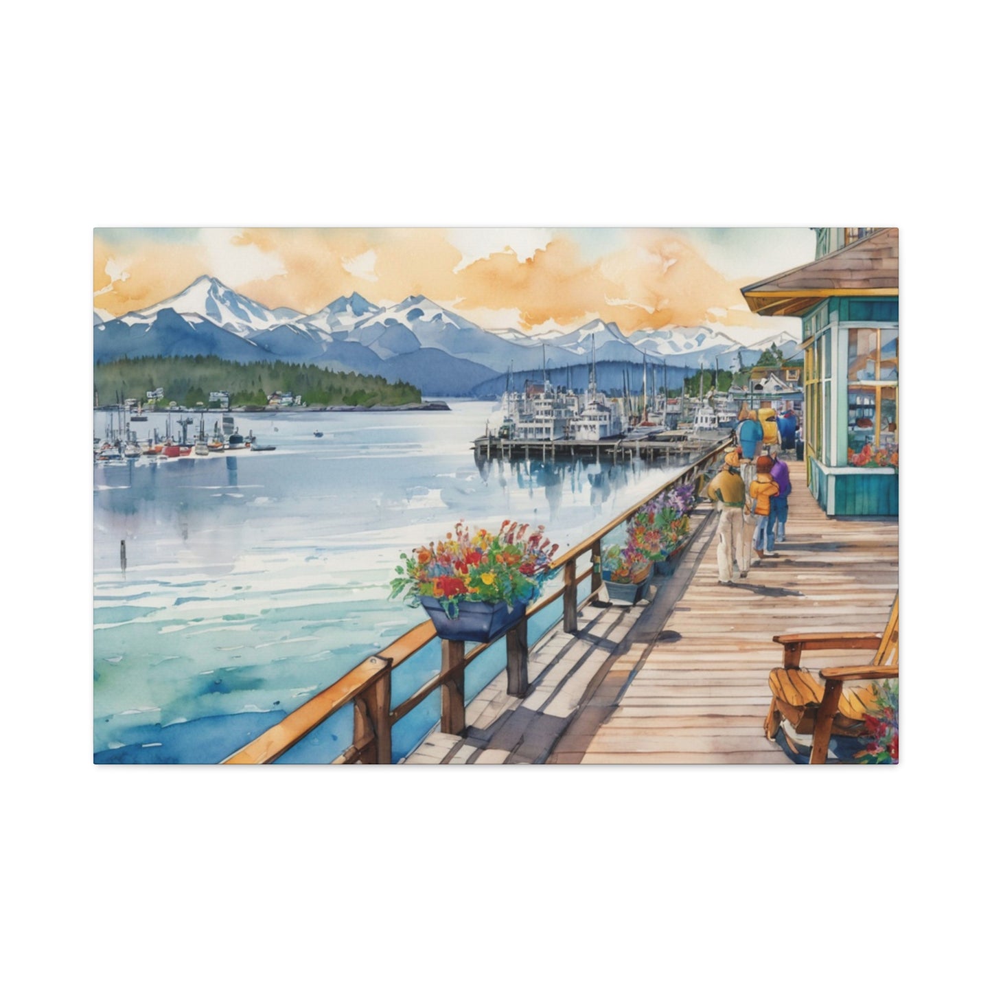 Alaska Coastal Vibe, Canvas Painting, 5 of many