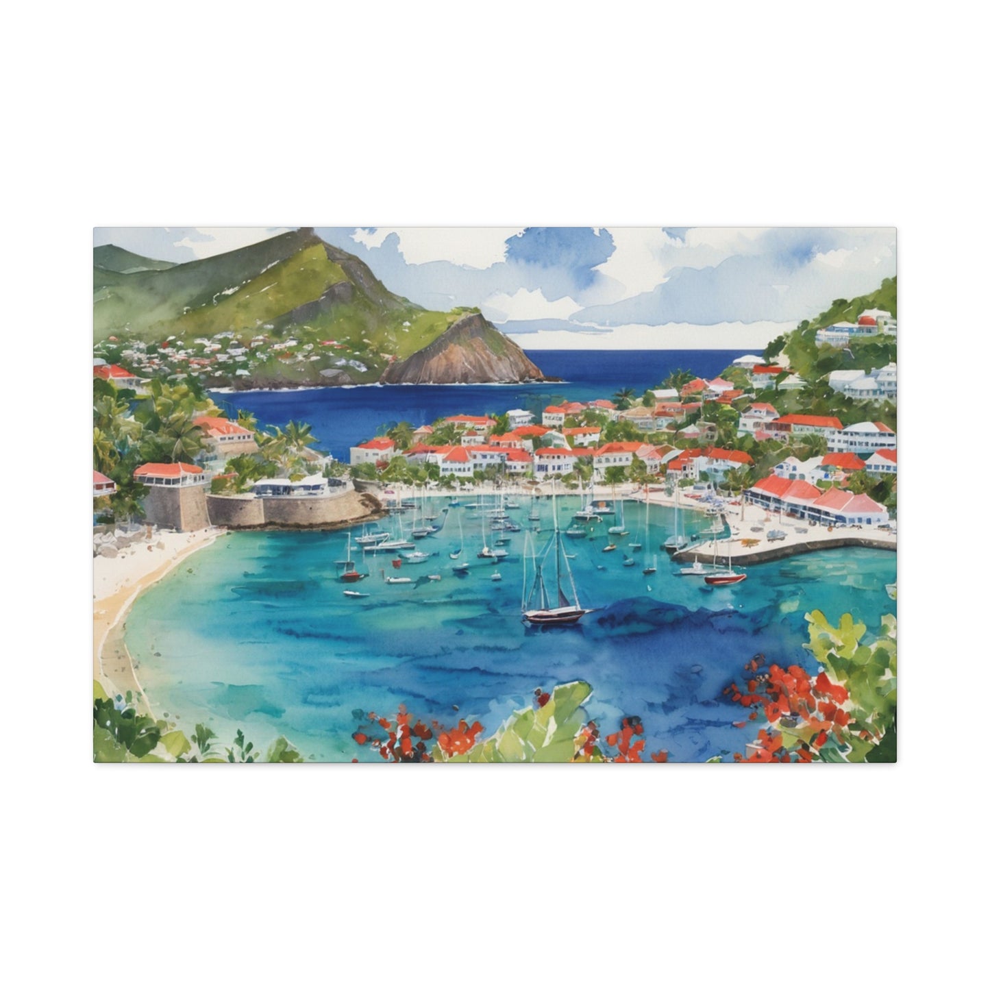 St. Barts Coastal Vibe, Canvas Painting, 8 of many