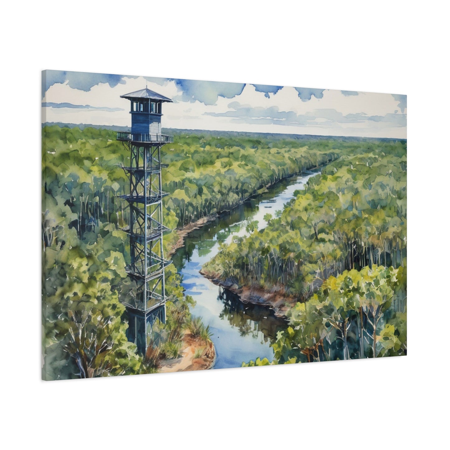 Park Tower Vibe, Watercolor Canvas Painting, 4 of many