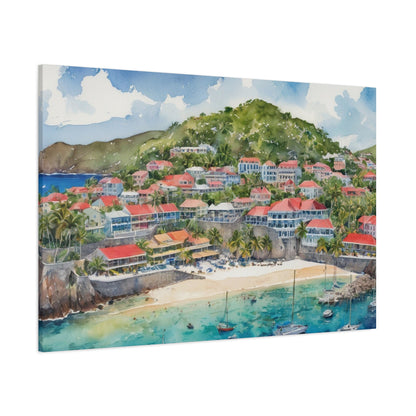 St. Barts Coastal Vibe, Canvas Painting, 7 of many