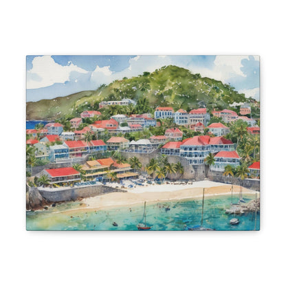 St. Barts Coastal Vibe, Canvas Painting, 7 of many