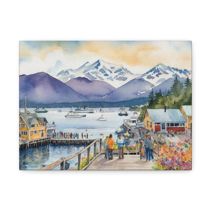 Alaska Coastal Vibe, Canvas Painting, 3 of many