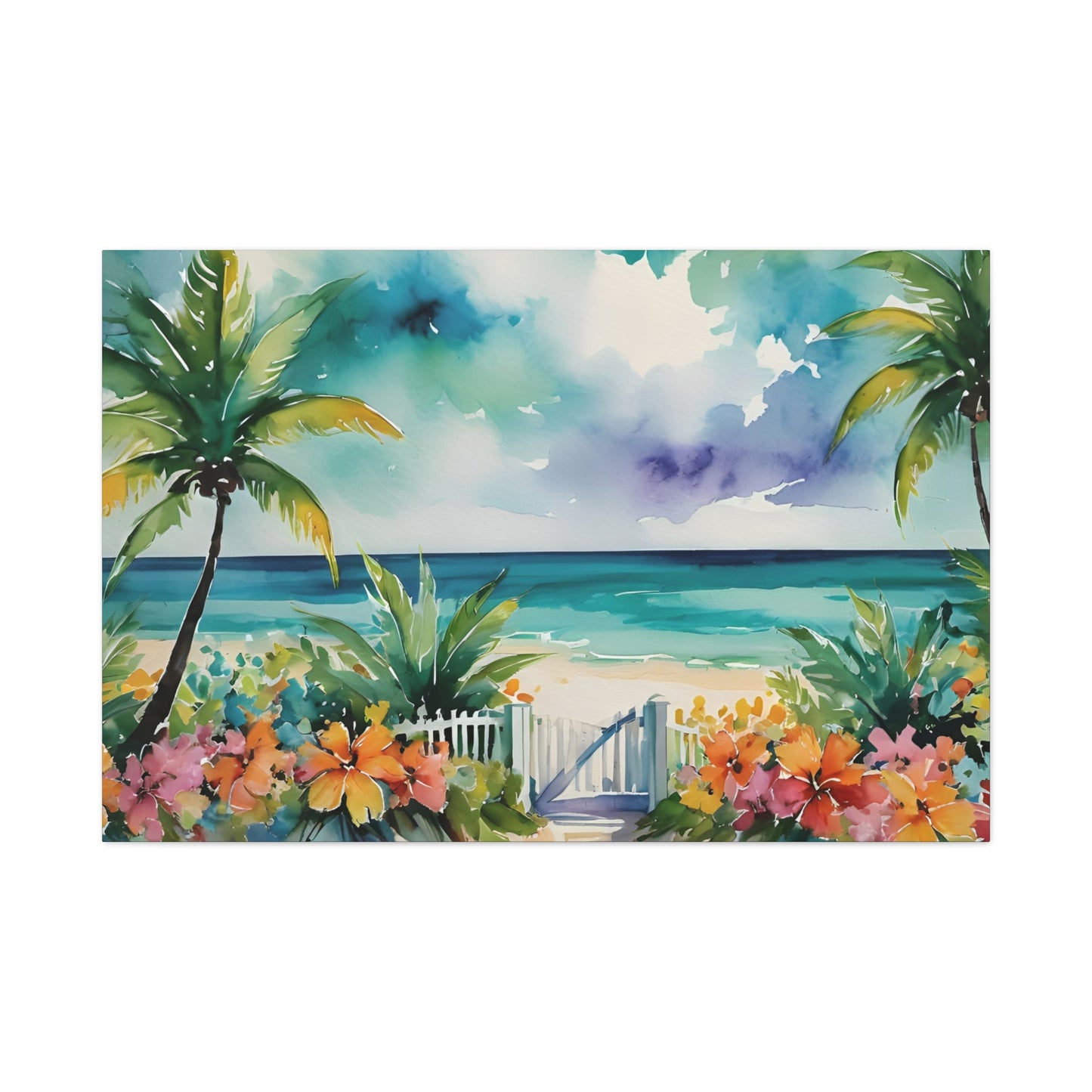 Key West Ocean Gate, Key West Watercolor Painting, 8 of many