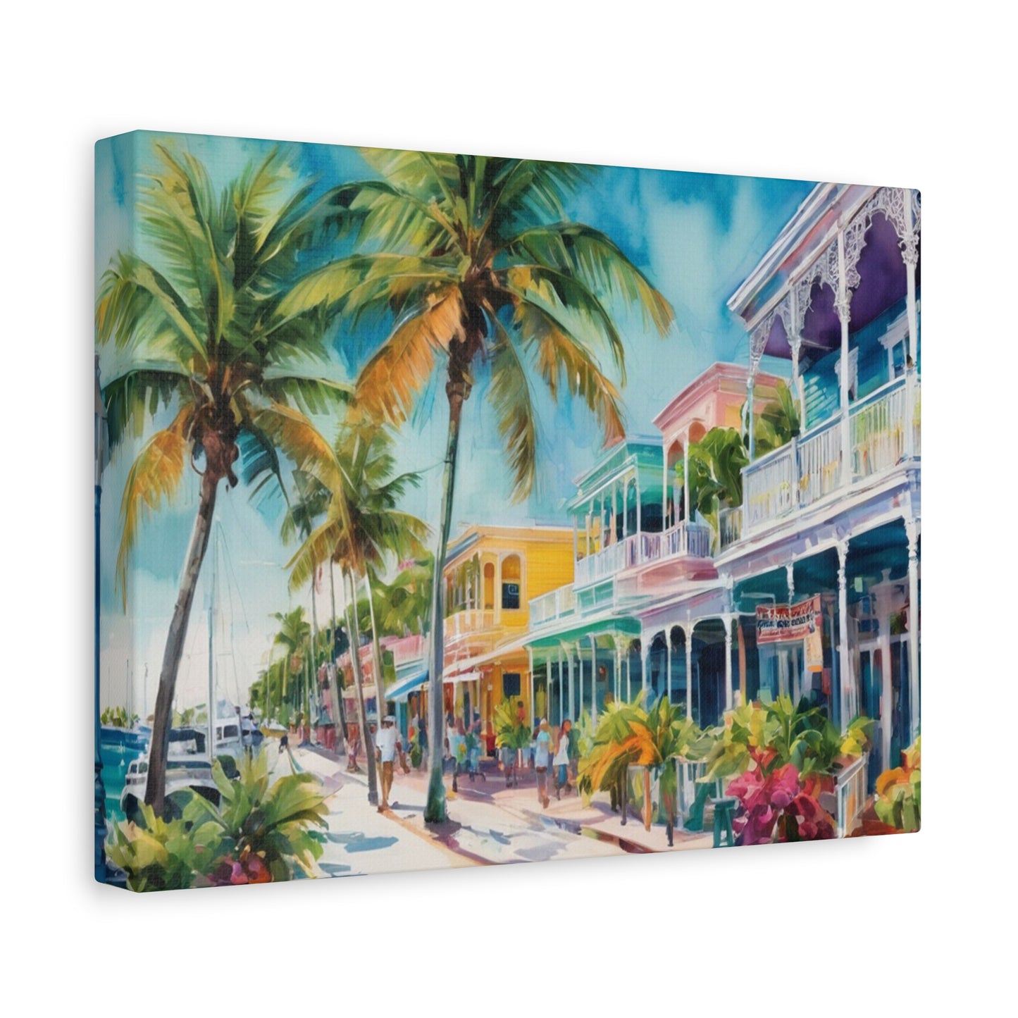 Key West Vibe, Coastal Canvas Painting, 4 of many