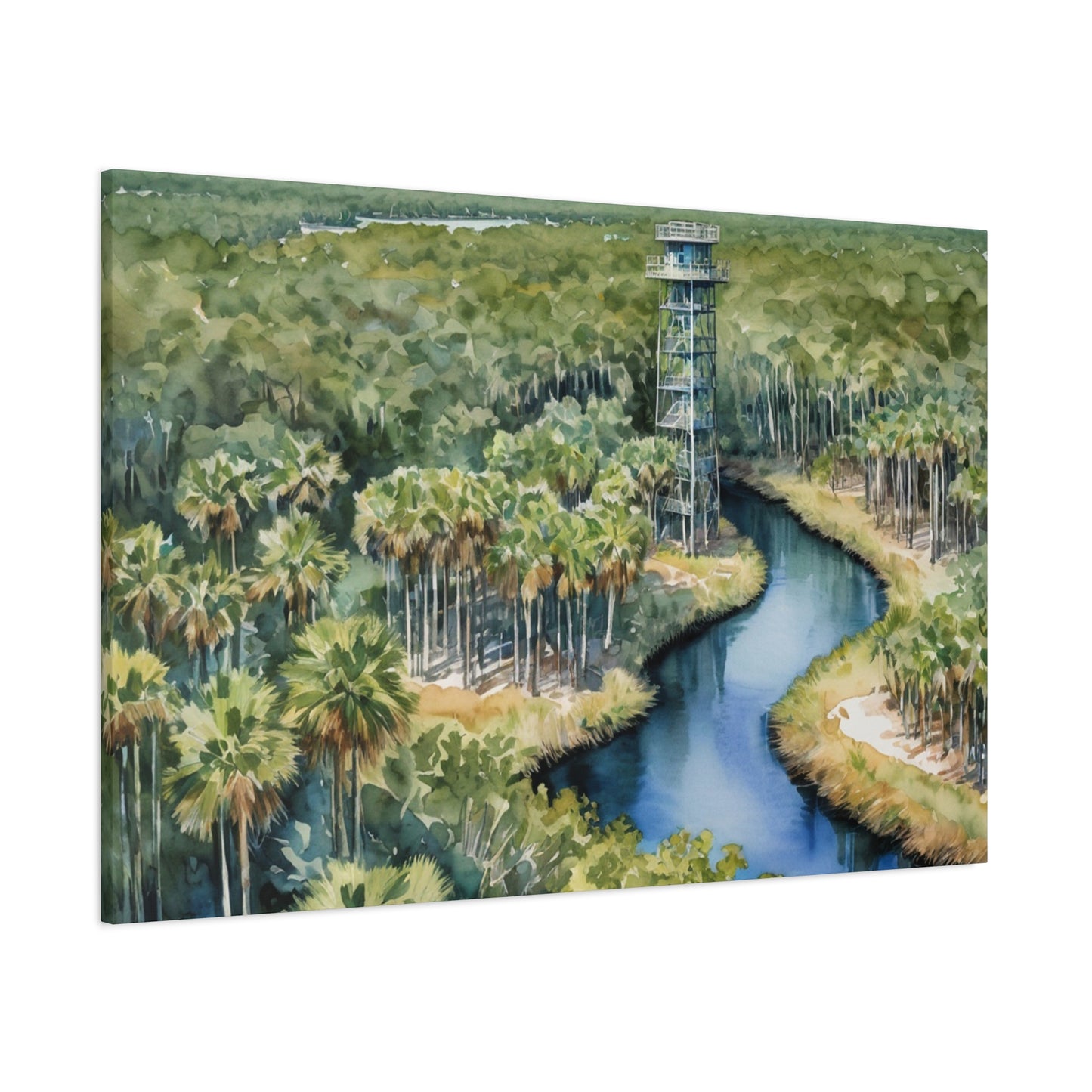 Park Tower Vibe, Watercolor Canvas Painting, 3 of many