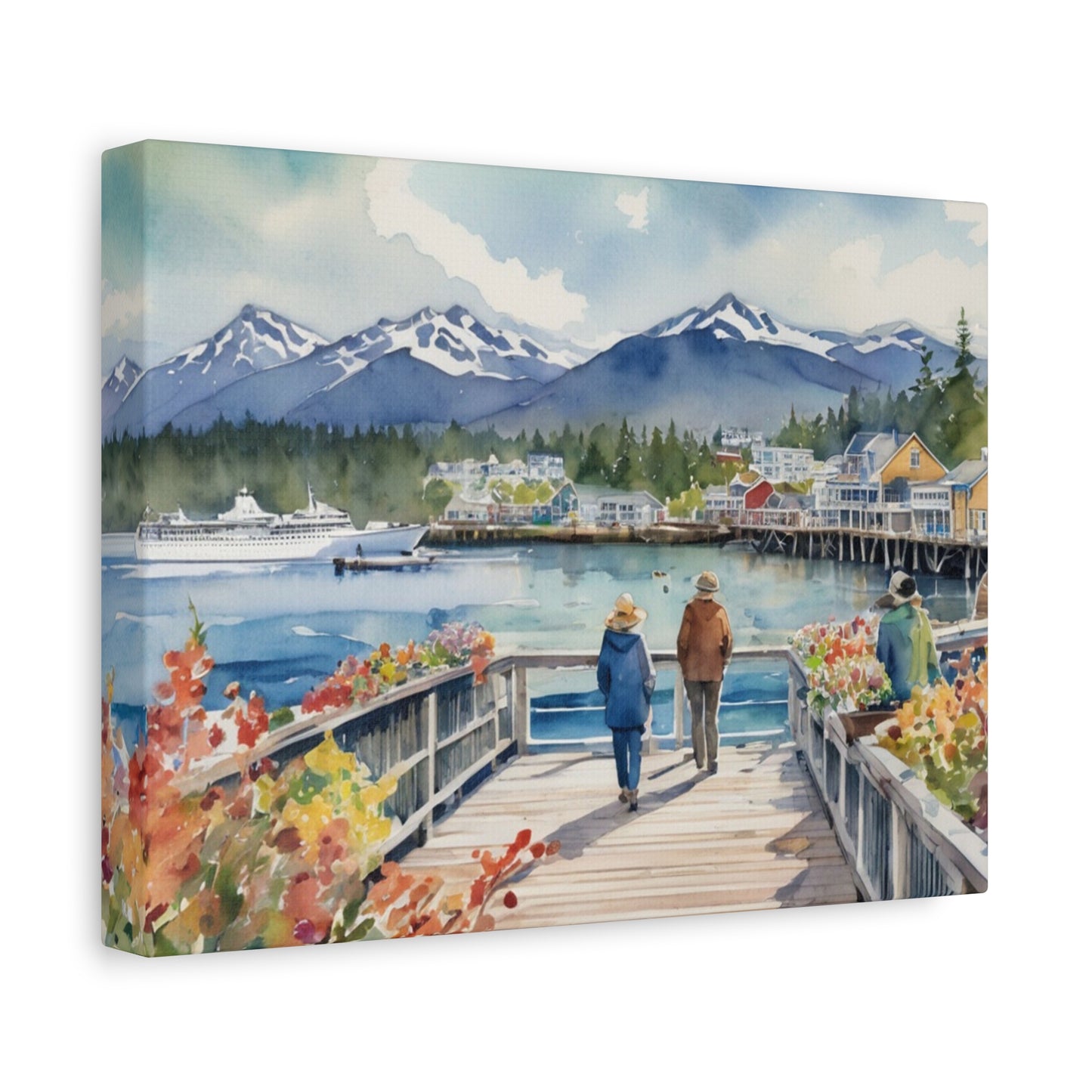 Alaska Coastal Vibe, Canvas Painting, 1 of many