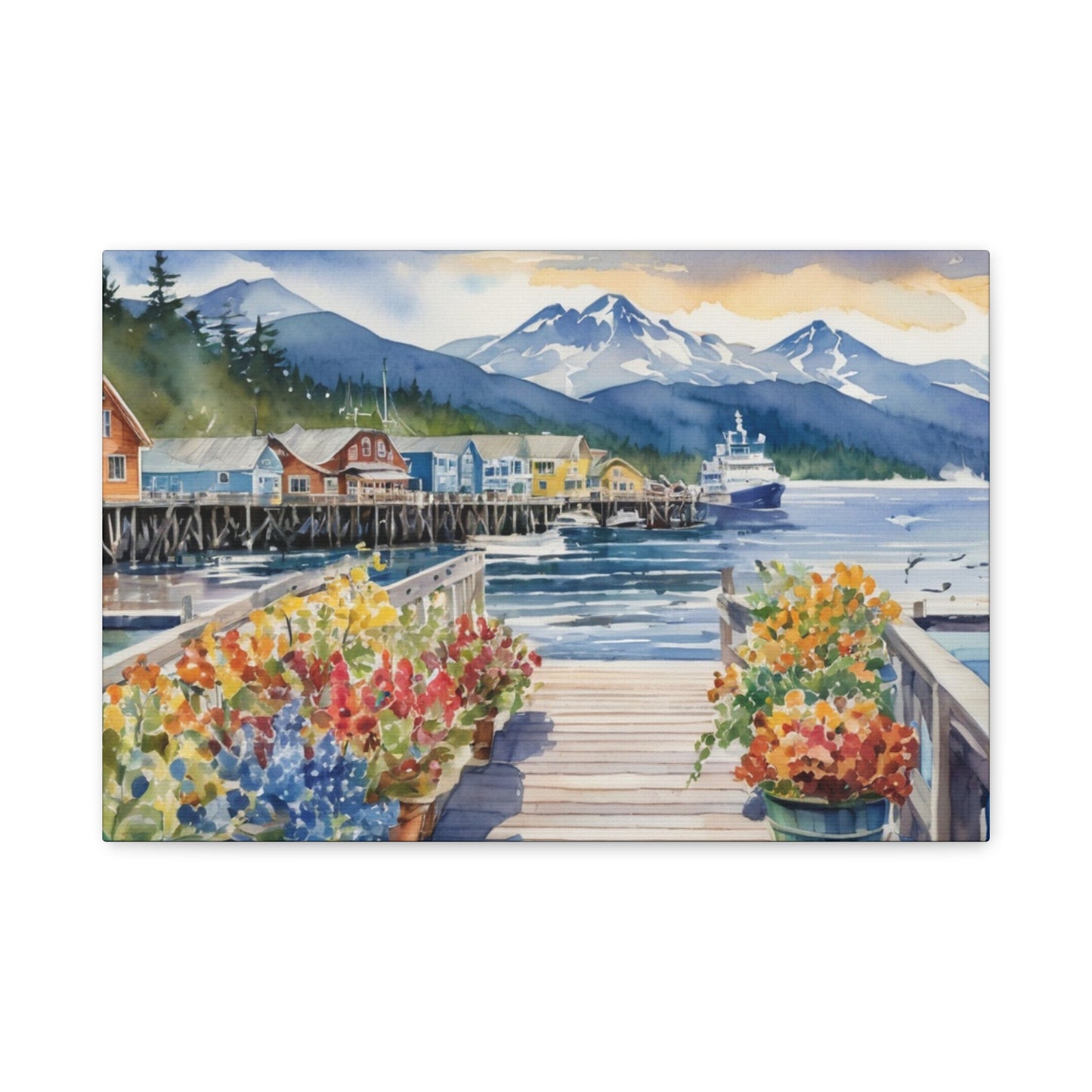 Alaska Coastal Vibe, Canvas Painting, 2 of many