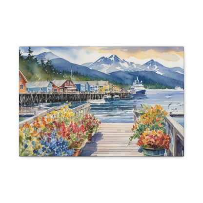 Alaska Coastal Vibe, Canvas Painting, 2 of many