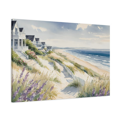 Hamptons Oceanfront Vibe, Watercolor Painting, 17 of many