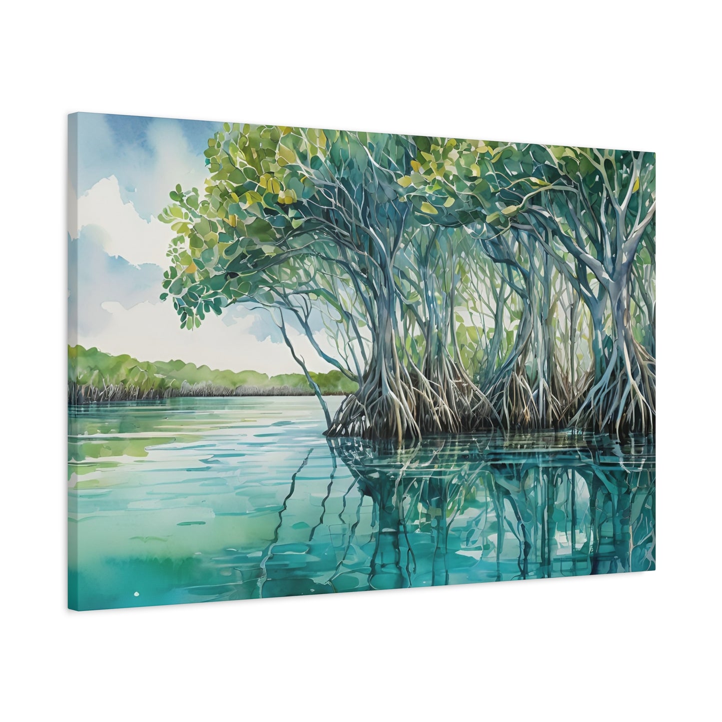 Florida Bay Vibe, Watercolor Canvas Painting, 7 of many