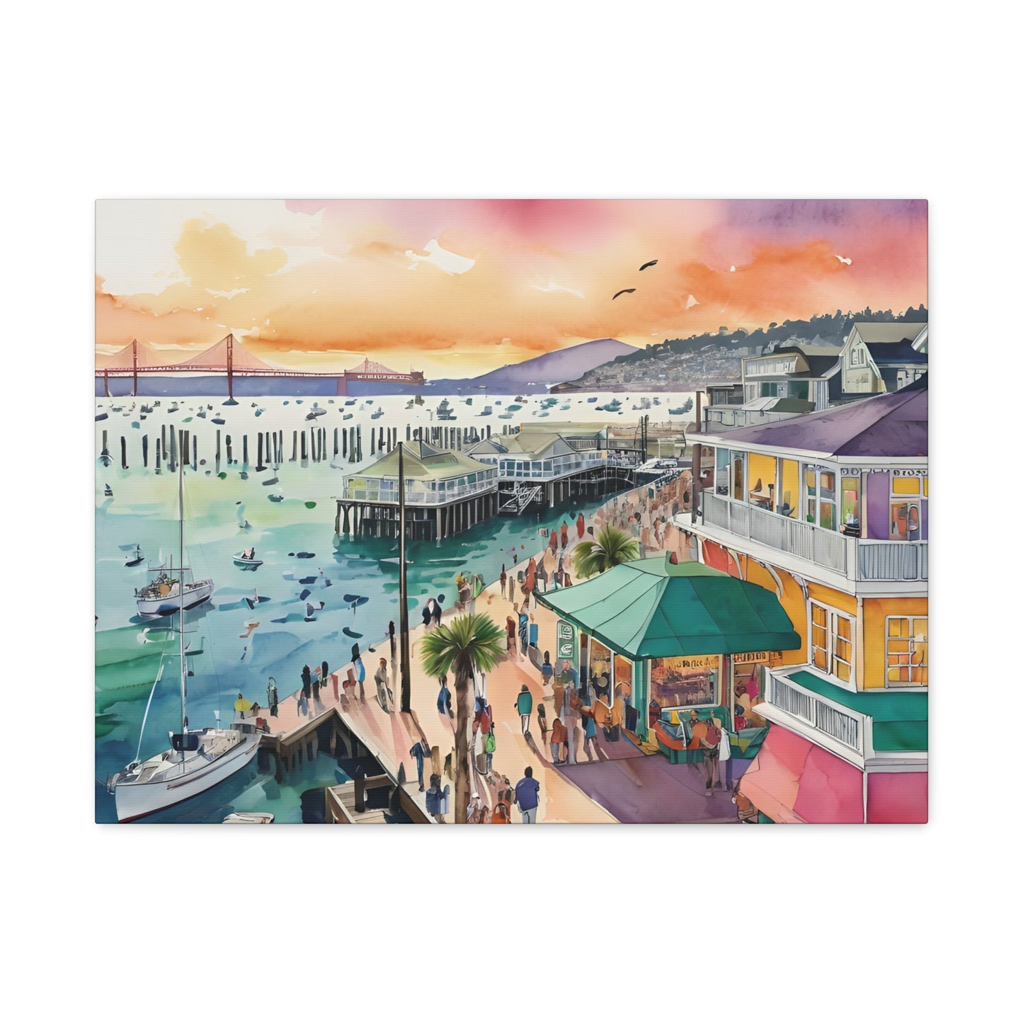 Pier 39 San Francisco Waterfront, San Francisco Painting, 5 of many