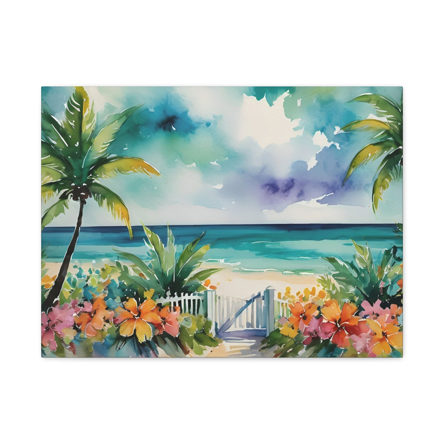 Key West Ocean Gate, Key West Watercolor Painting, 8 of many