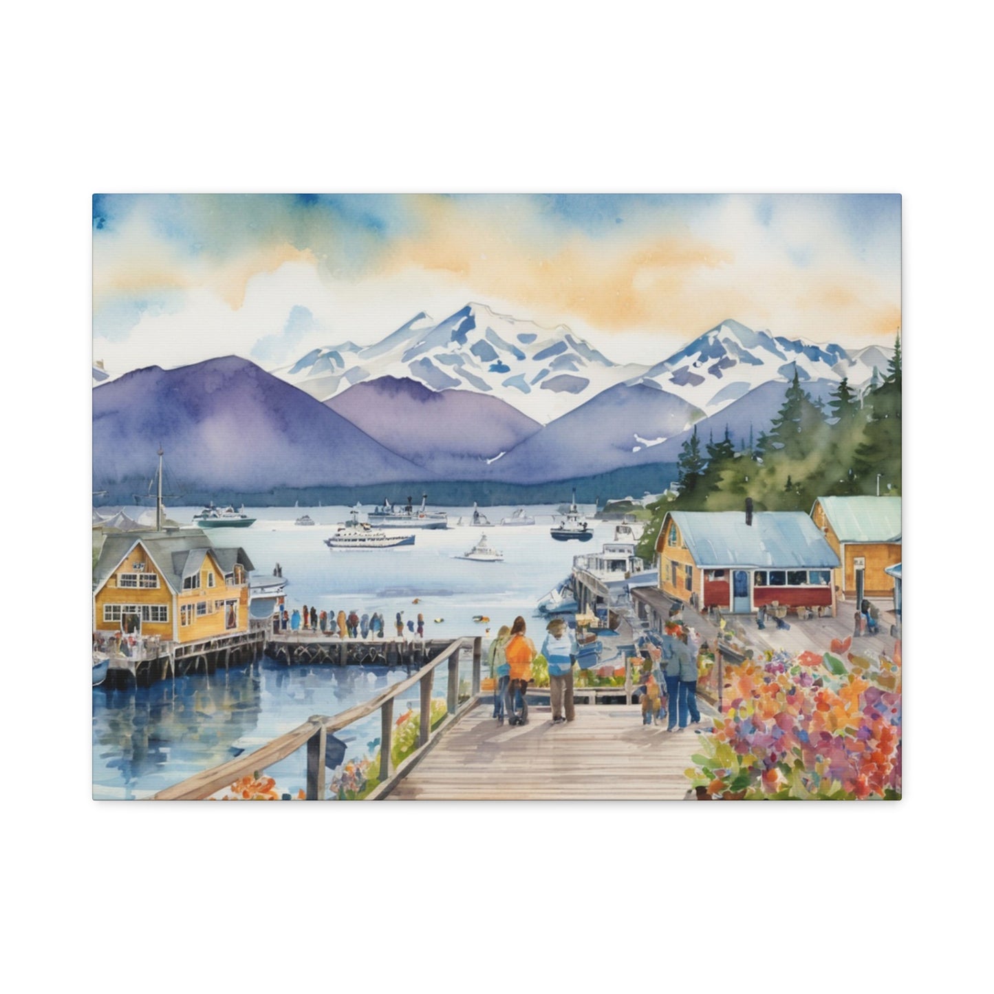 Alaska Coastal Vibe, Canvas Painting, 3 of many