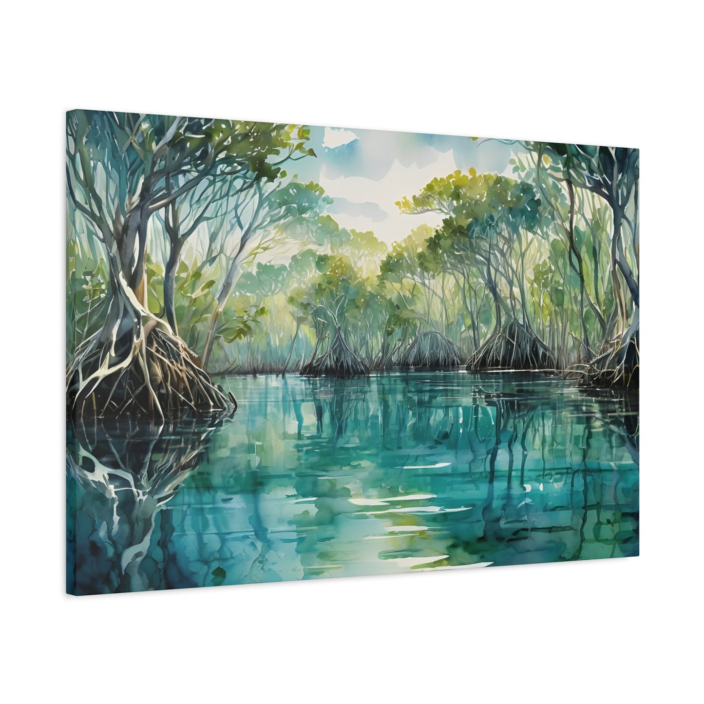 Florida Bay Vibe, Watercolor Canvas Painting, 6 of many