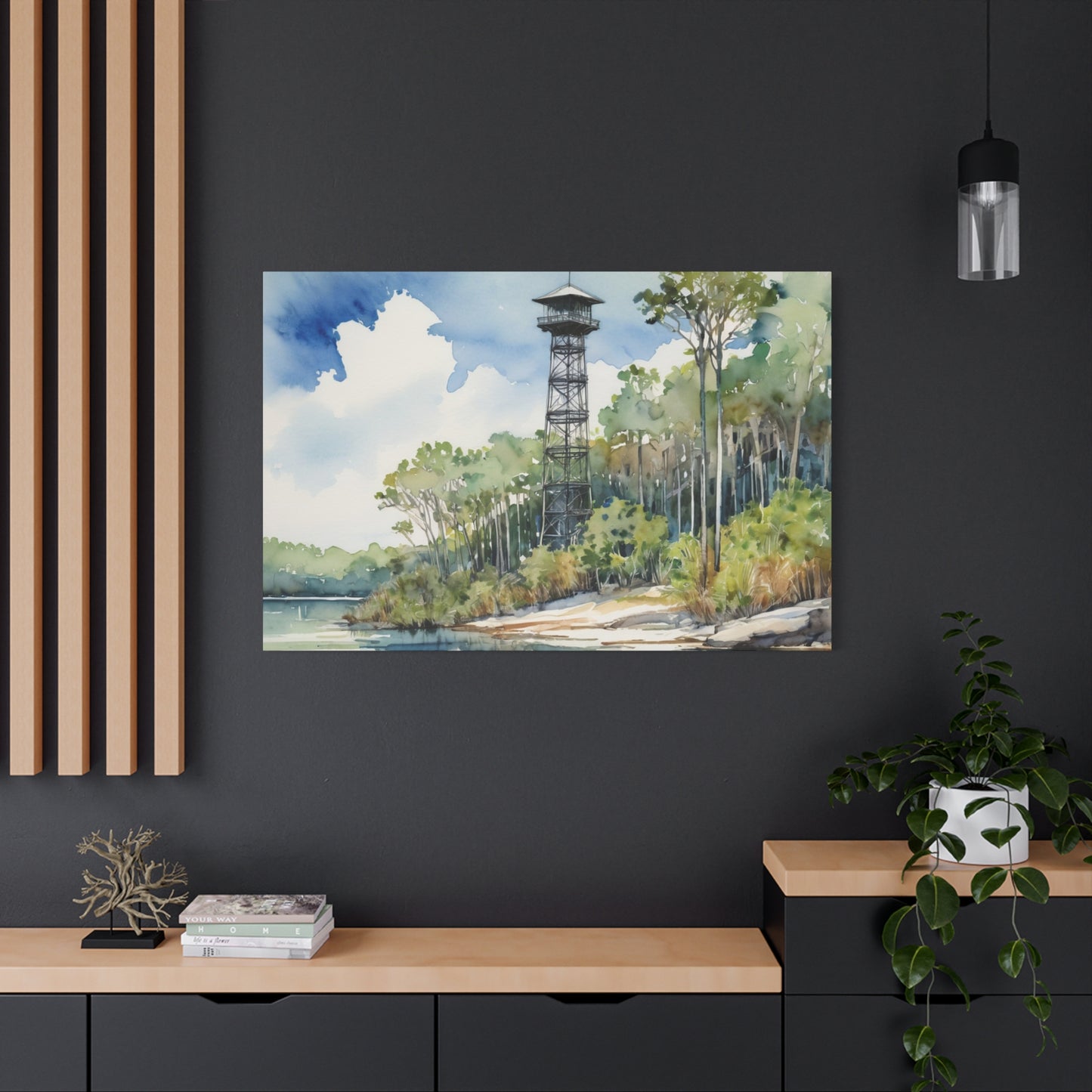 Park Tower Vibe, Watercolor Canvas Painting, 2 of many