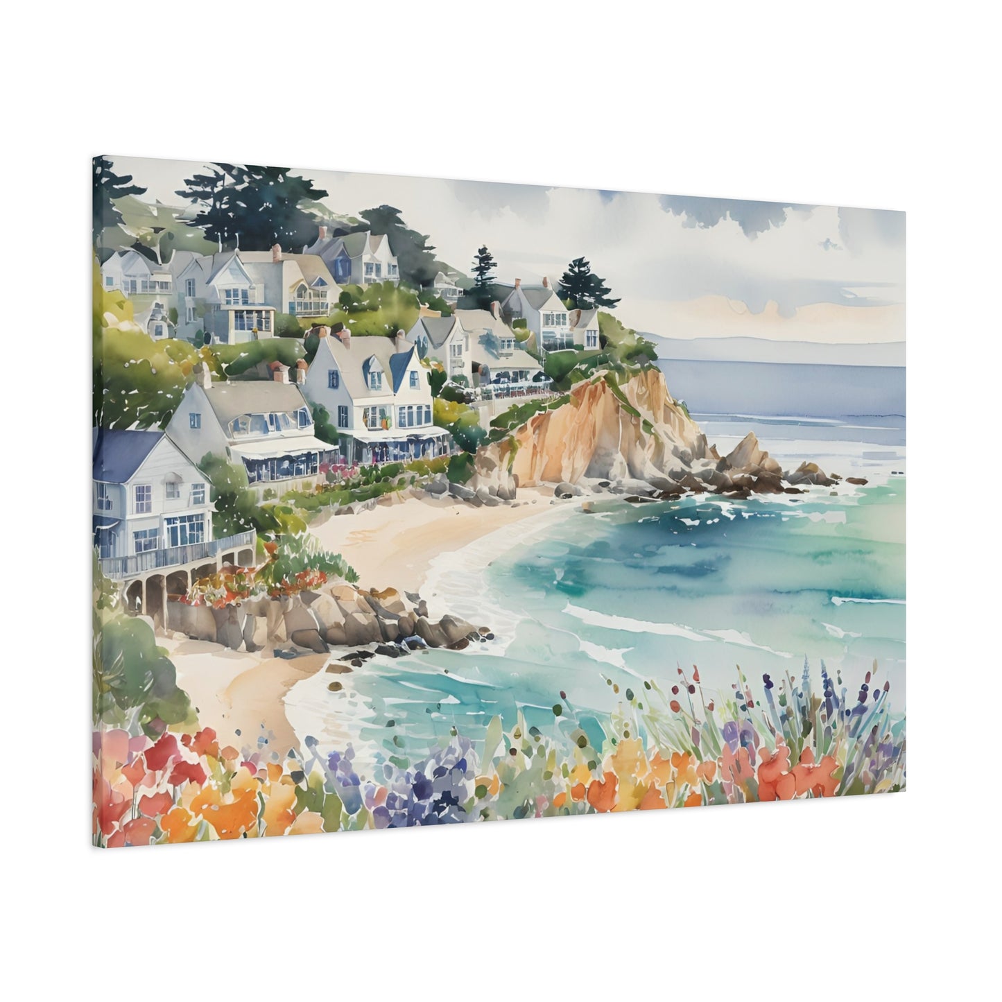 Carmel By The Sea Vibe, Watercolor Painting, 4 of many