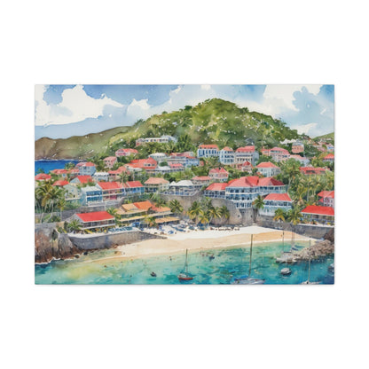 St. Barts Coastal Vibe, Canvas Painting, 7 of many