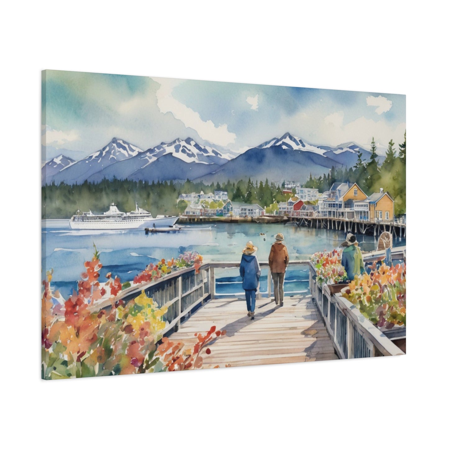 Alaska Coastal Vibe, Canvas Painting, 1 of many