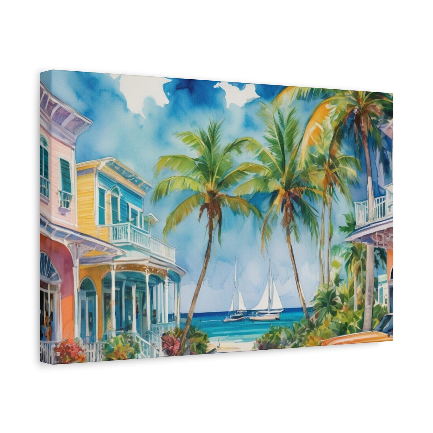 Key West Vibe, Coastal Canvas Painting, 5 of many