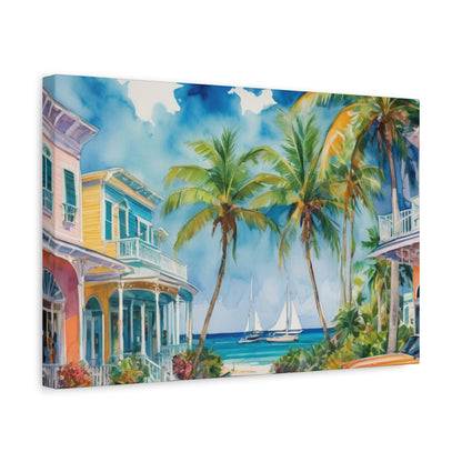 Key West Vibe, Coastal Canvas Painting, 5 of many