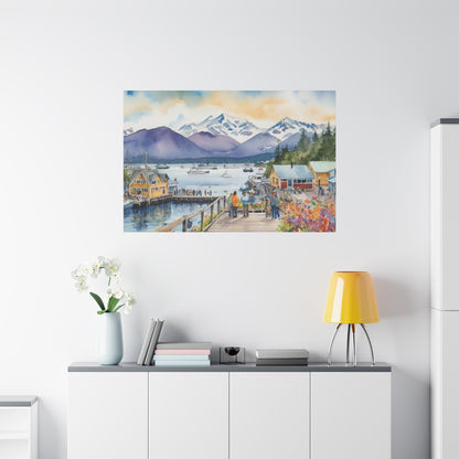 Alaska Coastal Vibe, Canvas Painting, 3 of many