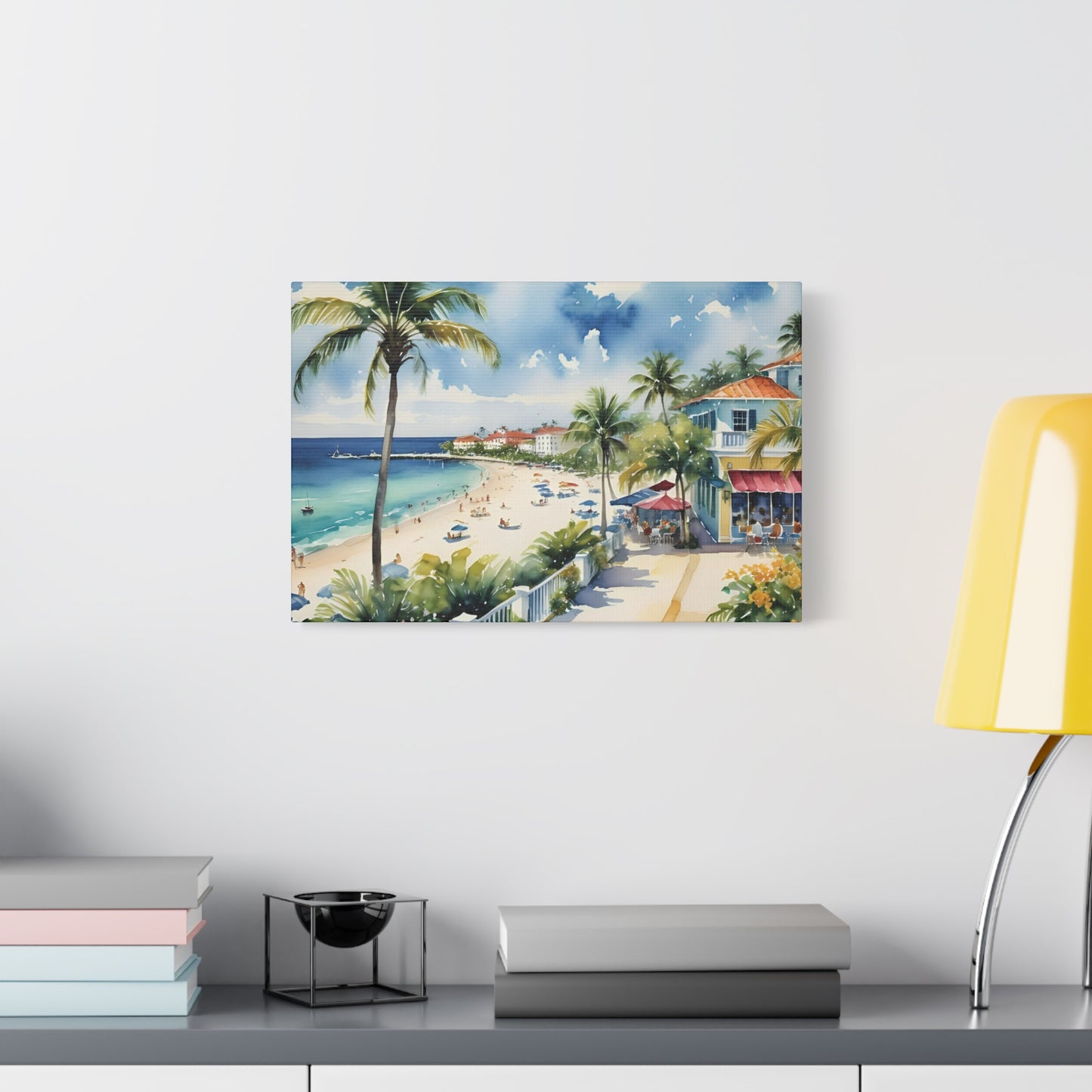 Palm Beach Waterfront, Palm Beach Watercolor Painting, 8 of many