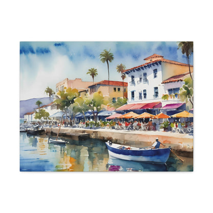 Santa Barbara Waterfront, California Painting, 10 of many