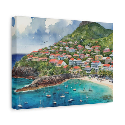 St. Barts Coastal Vibe, Canvas Painting, 4 of many