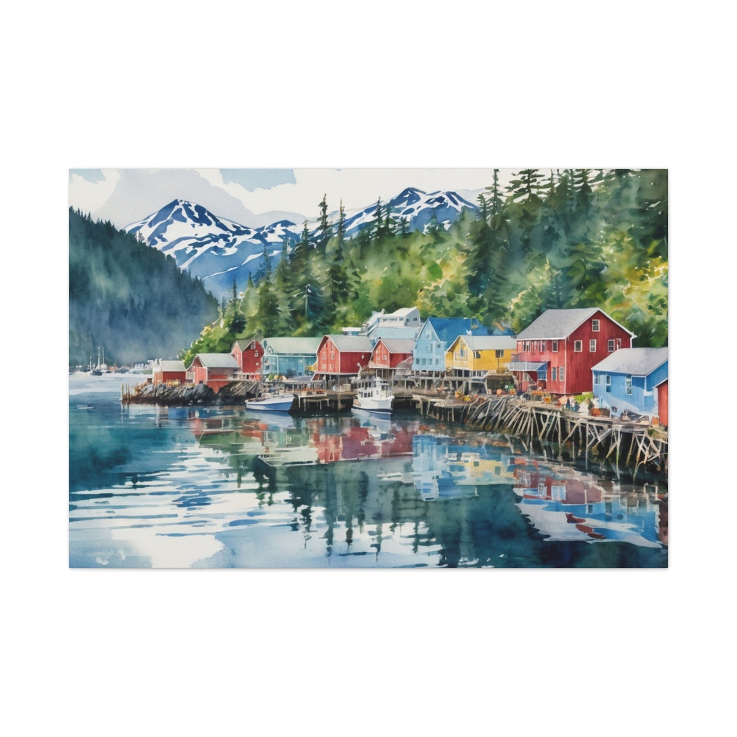 Alaska Coastal Vibe, Canvas Painting, 10 of many