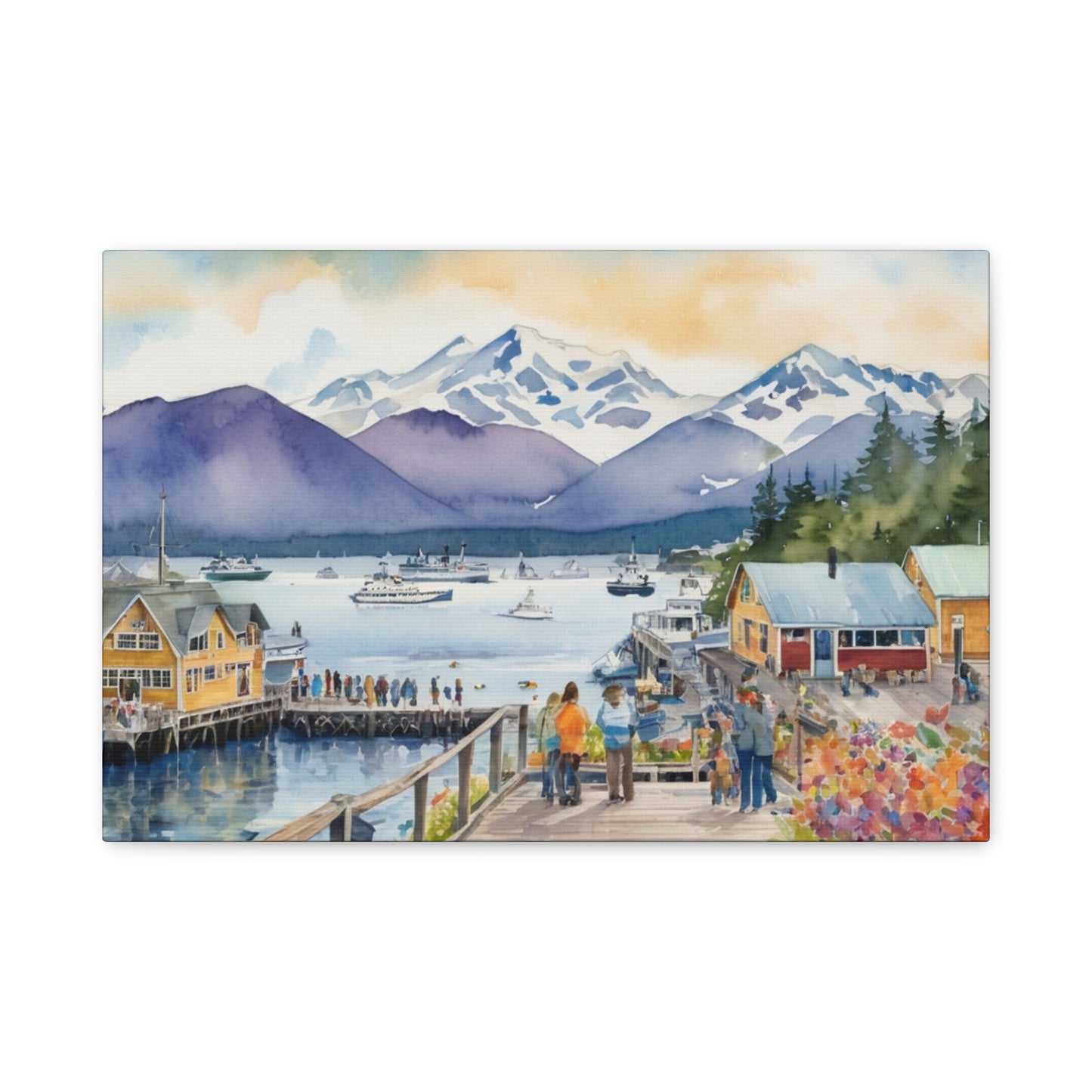 Alaska Coastal Vibe, Canvas Painting, 3 of many