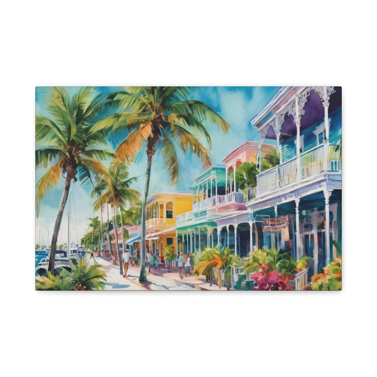 Key West Vibe, Coastal Canvas Painting, 4 of many