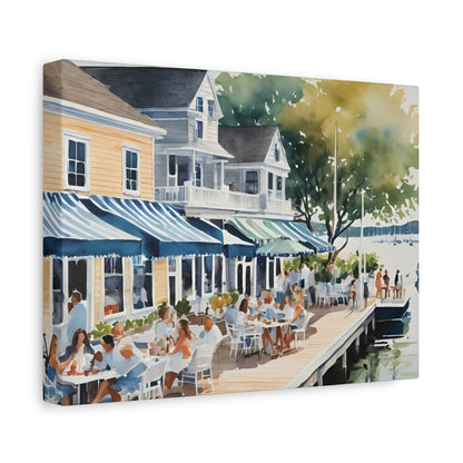 Hamptons Waterfront, Hamptons Watercolor Painting, 6 of many