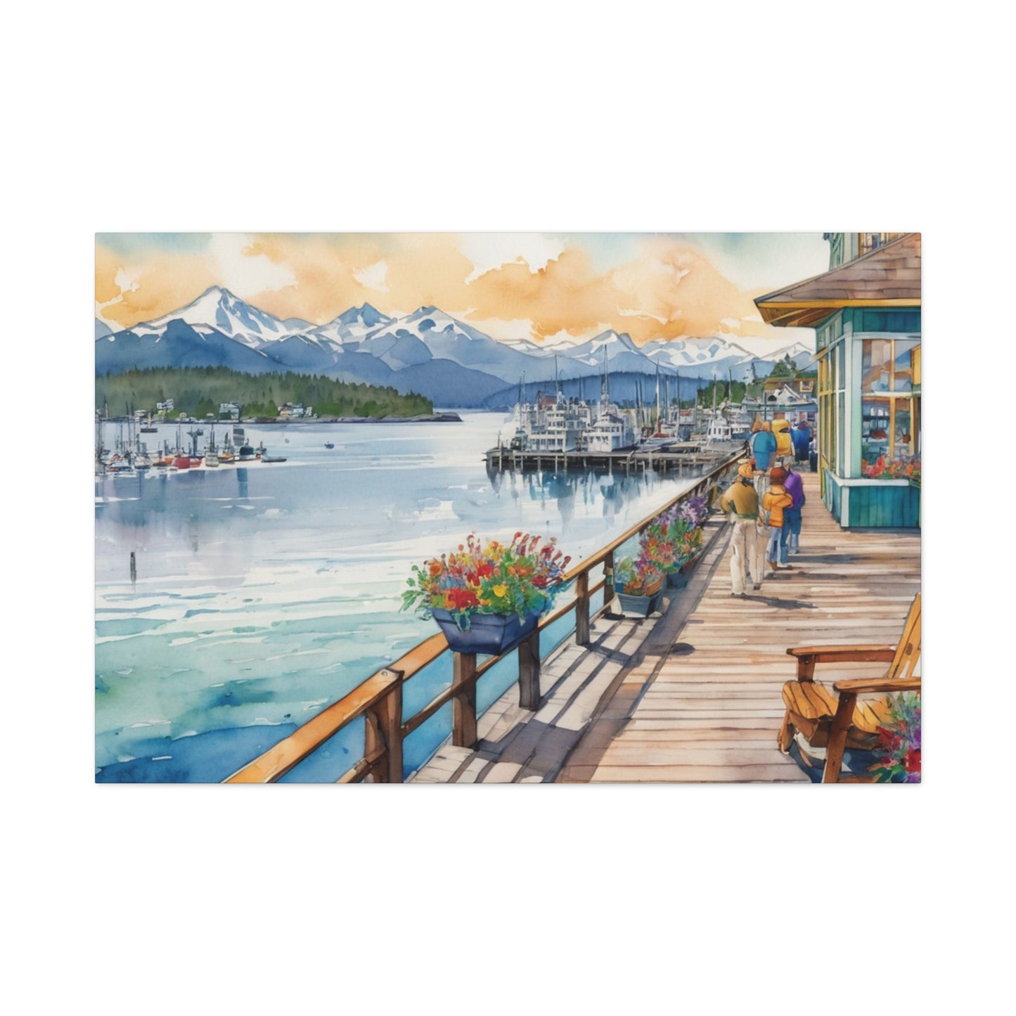 Alaska Coastal Vibe, Canvas Painting, 5 of many