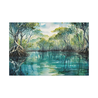 Florida Bay Vibe, Watercolor Canvas Painting, 6 of many