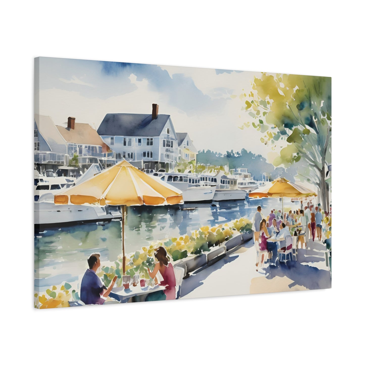 Hamptons Waterfront, Hamptons Watercolor Painting, 9 of many