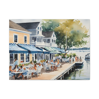 Hamptons Waterfront, Hamptons Watercolor Painting, 6 of many