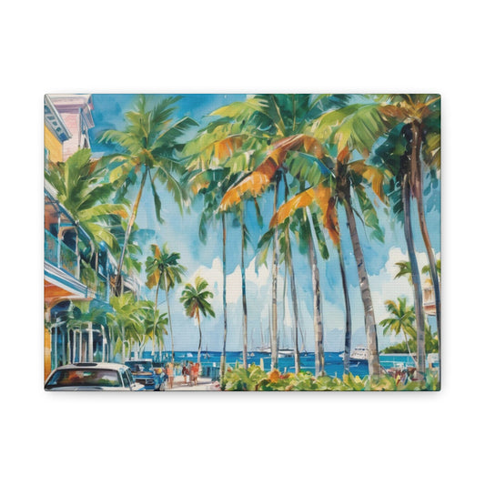 Key West Vibe, Coastal Canvas Painting, 3 of many