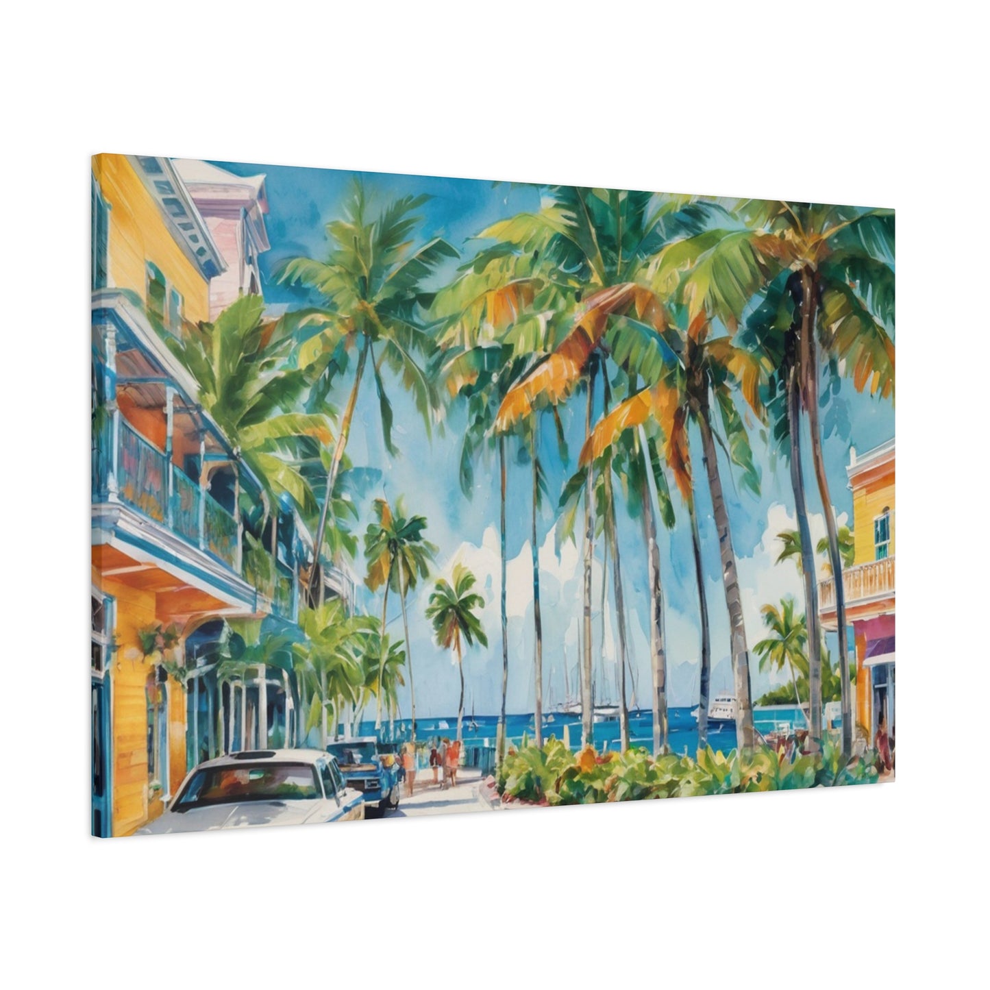 Key West Vibe, Coastal Canvas Painting, 3 of many