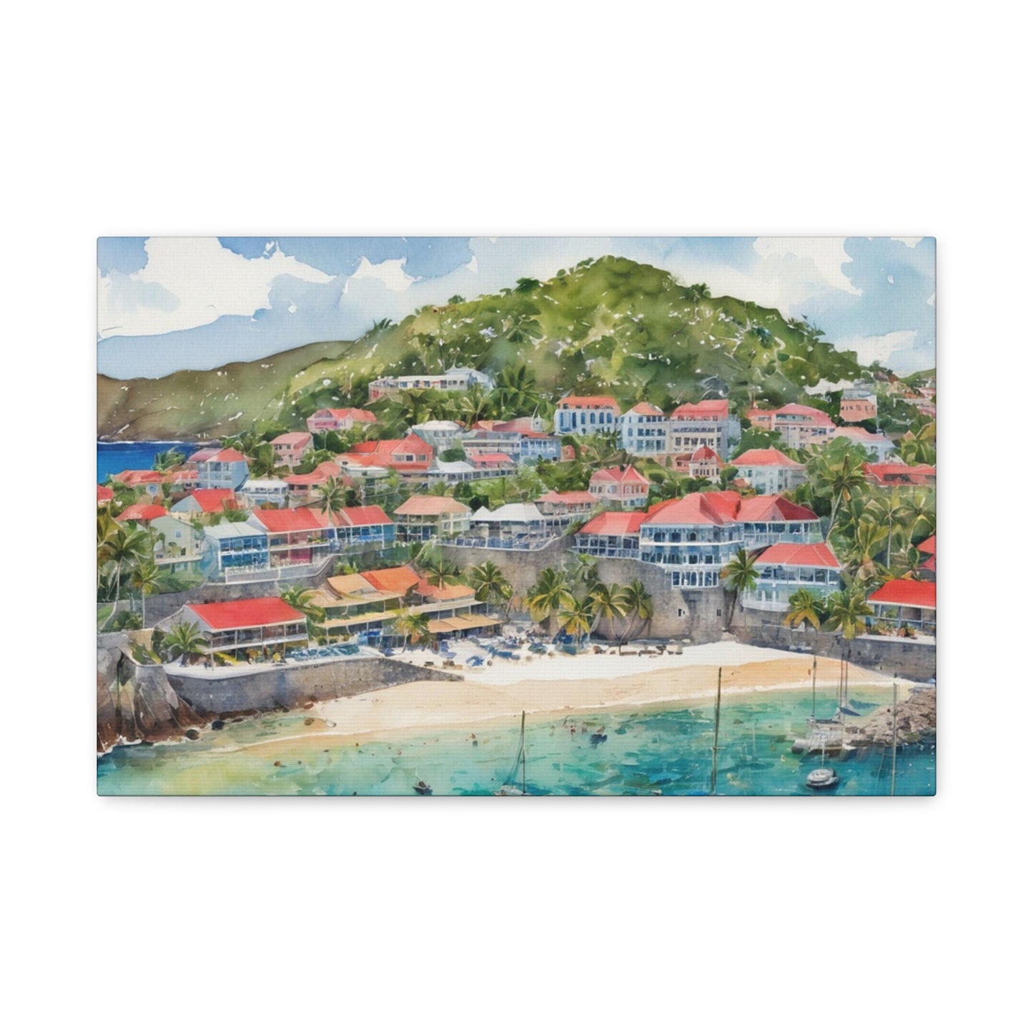 St. Barts Coastal Vibe, Canvas Painting, 7 of many