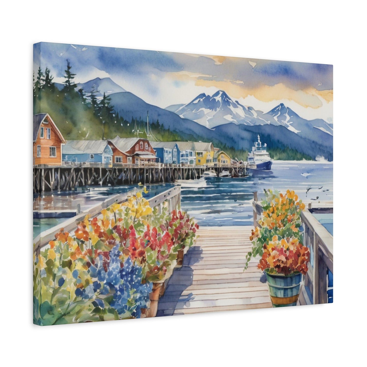 Alaska Coastal Vibe, Canvas Painting, 2 of many