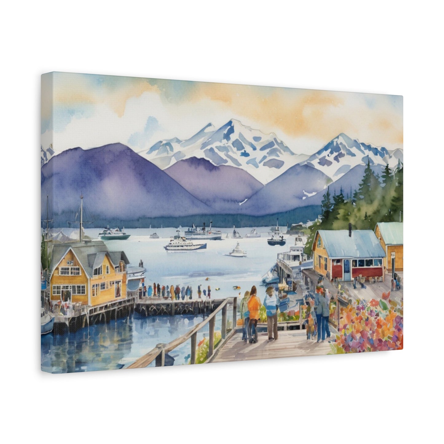 Alaska Coastal Vibe, Canvas Painting, 3 of many