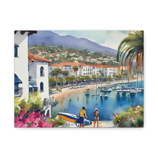 Santa Barbara Waterfront, California Painting, 4 of many