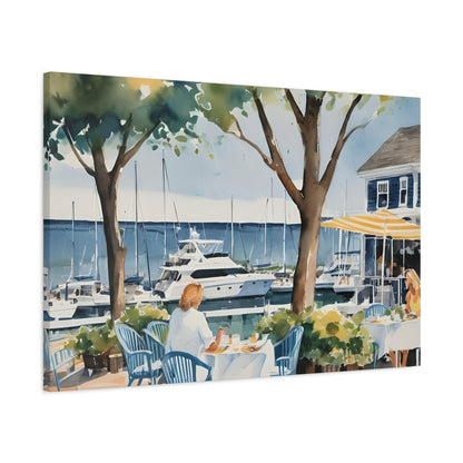 Hamptons Waterfront, Hamptons Watercolor Painting, 3 of many