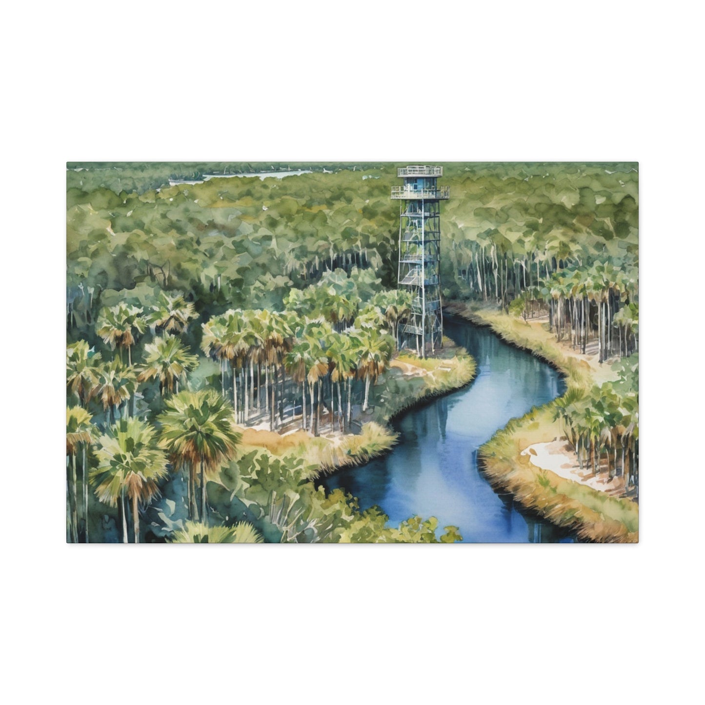 Park Tower Vibe, Watercolor Canvas Painting, 3 of many