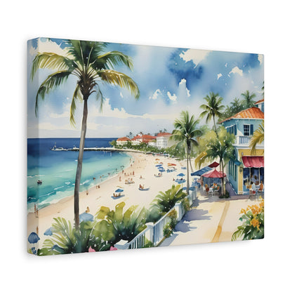 Palm Beach Waterfront, Palm Beach Watercolor Painting, 8 of many