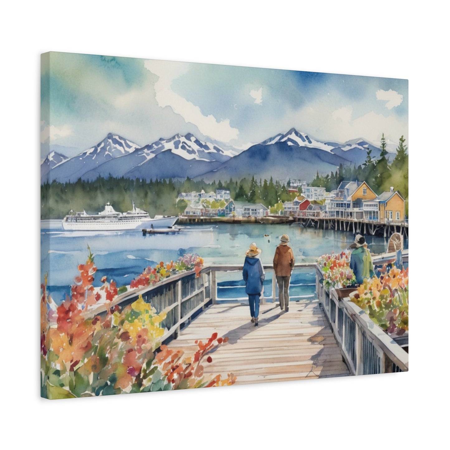 Alaska Coastal Vibe, Canvas Painting, 1 of many