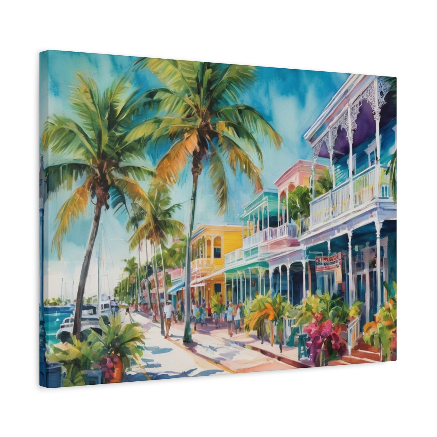 Key West Vibe, Coastal Canvas Painting, 4 of many