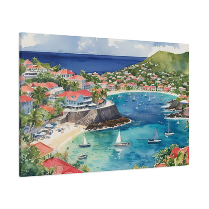 St. Barts Coastal Vibe, Canvas Painting, 9 of many