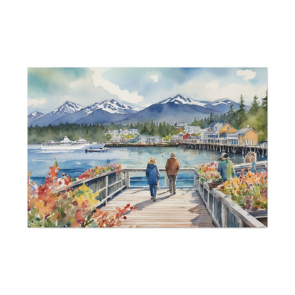 Alaska Coastal Vibe, Canvas Painting, 1 of many