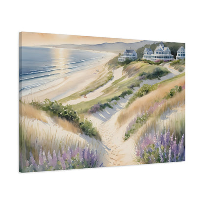 Hamptons Oceanfront Vibe, Watercolor Painting, 16 of many